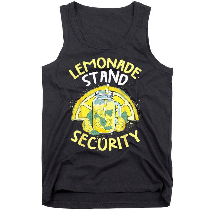 Summer Fun Lemonade Stand Security Boss Lemonade Crew Tank Top