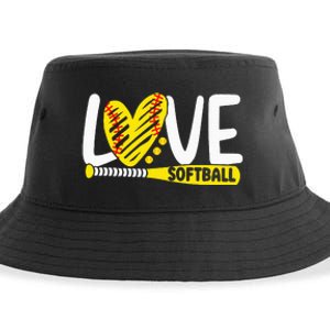 Softball For Love Softball Sustainable Bucket Hat