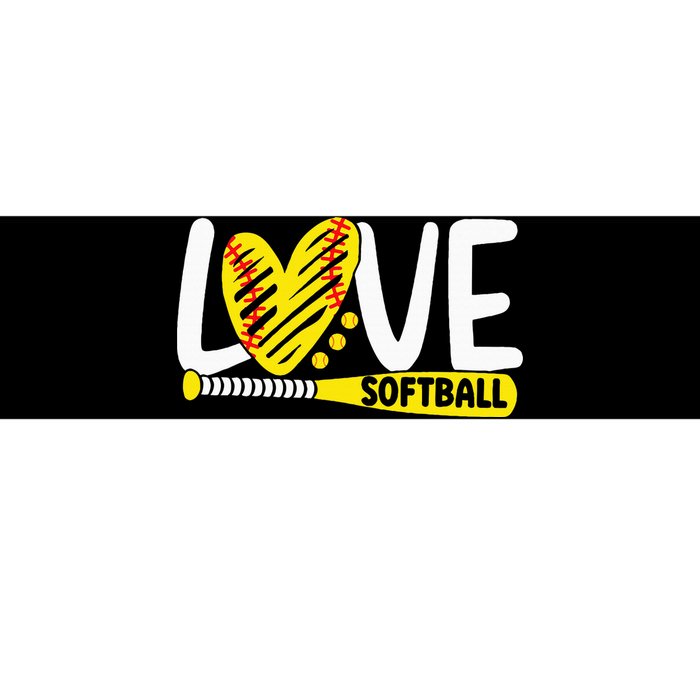 Softball For Love Softball Bumper Sticker