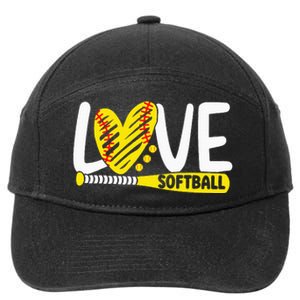 Softball For Love Softball 7-Panel Snapback Hat