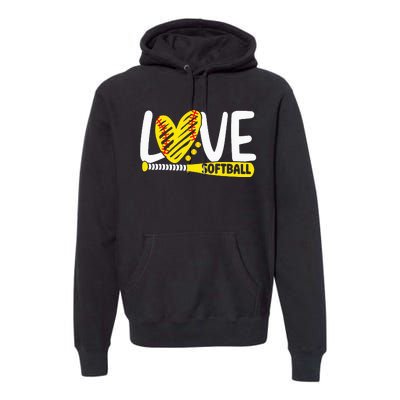 Softball For Love Softball Premium Hoodie