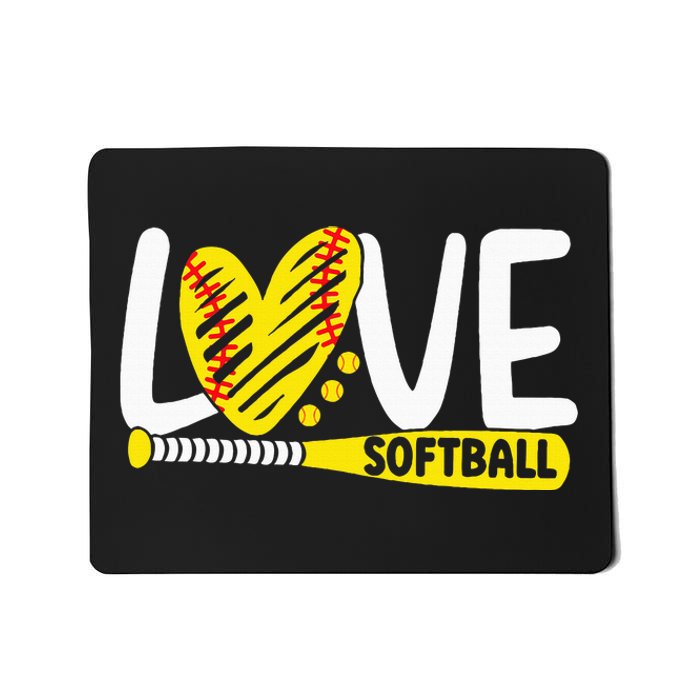 Softball For Love Softball Mousepad