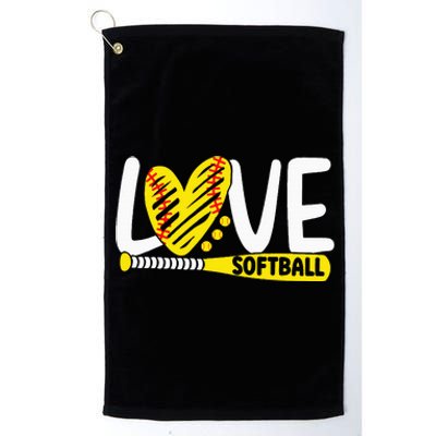 Softball For Love Softball Platinum Collection Golf Towel