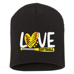 Softball For Love Softball Short Acrylic Beanie