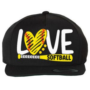 Softball For Love Softball Wool Snapback Cap