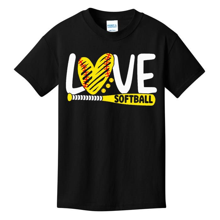 Softball For Love Softball Kids T-Shirt