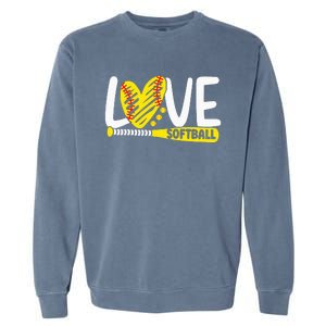 Softball For Love Softball Garment-Dyed Sweatshirt