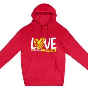 Softball For Love Softball Premium Pullover Hoodie