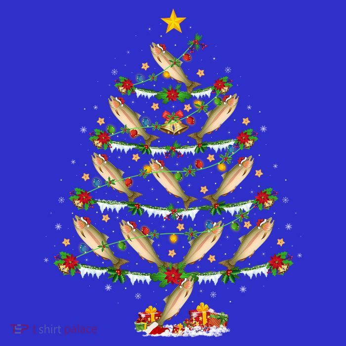 Steelhead Fish Lover Xmas Lighting Steelhead Christmas Tree Gift Tall T-Shirt