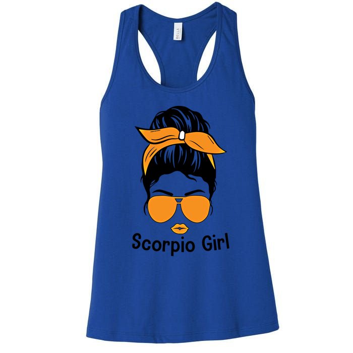 Scorpio Face Leopard Bandana Wink Eye Gift Women's Racerback Tank