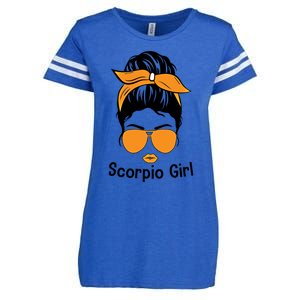 Scorpio Face Leopard Bandana Wink Eye Gift Enza Ladies Jersey Football T-Shirt