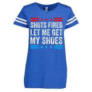 Shots Fired Let Me Get My Shoes Enza Ladies Jersey Football T-Shirt