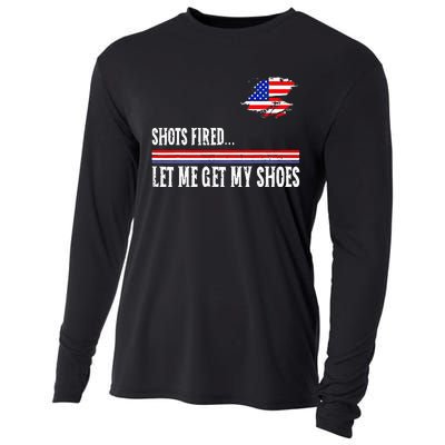 Shots Fired Let Me Get My Shoes Cooling Performance Long Sleeve Crew