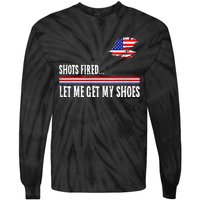 Shots Fired Let Me Get My Shoes Tie-Dye Long Sleeve Shirt