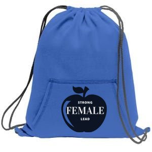 Strong Female Lead Big Apple Funny Feminist Holiday Gift Sweatshirt Cinch Pack Bag