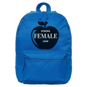 Strong Female Lead Big Apple Funny Feminist Holiday Gift 16 in Basic Backpack