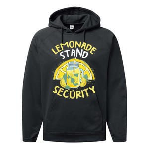 Summer Fun Lemonade Stand Security Boss Lemonade Crew Performance Fleece Hoodie