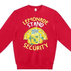 Summer Fun Lemonade Stand Security Boss Lemonade Crew Premium Crewneck Sweatshirt