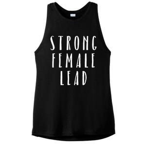 Strong Female Lead Feminist Boss Gift Ladies PosiCharge Tri-Blend Wicking Tank