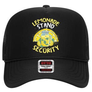 Summer Fun Lemonade Stand Security Boss Lemonade Crew High Crown Mesh Back Trucker Hat