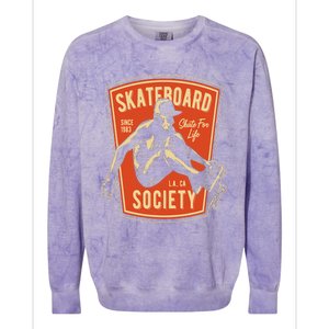 Skate For Life 1983 Boy Skateboard Colorblast Crewneck Sweatshirt