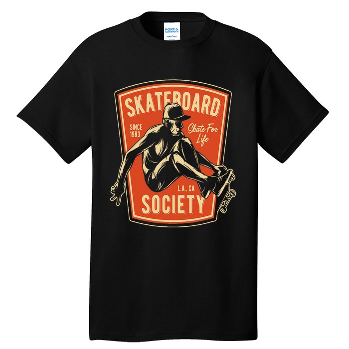 Skate For Life 1983 Boy Skateboard Tall T-Shirt