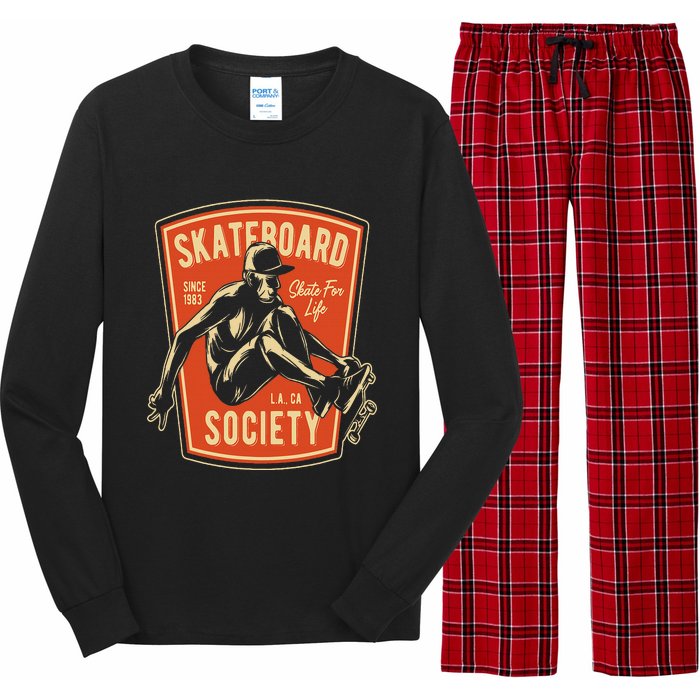 Skate For Life 1983 Boy Skateboard Long Sleeve Pajama Set