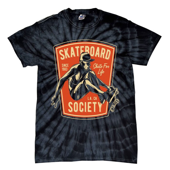 Skate For Life 1983 Boy Skateboard Tie-Dye T-Shirt