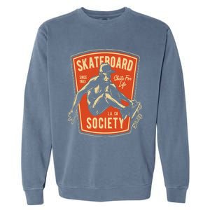 Skate For Life 1983 Boy Skateboard Garment-Dyed Sweatshirt