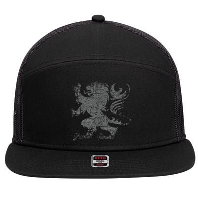 Scottish Flag Lion Rampant Heraldry Flag Of Scotland Rugby 7 Panel Mesh Trucker Snapback Hat