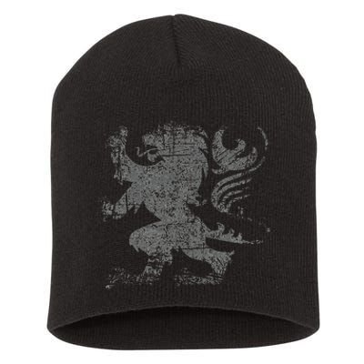 Scottish Flag Lion Rampant Heraldry Flag Of Scotland Rugby Short Acrylic Beanie