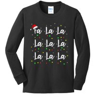 Santa Fa La 8 Fa La La La Christmas Funny Xmas Kids Long Sleeve Shirt