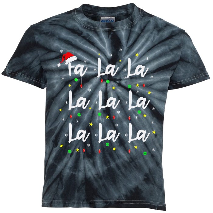 Santa Fa La 8 Fa La La La Christmas Funny Xmas Kids Tie-Dye T-Shirt