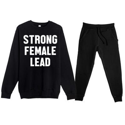 Strong Female Lead Gift Premium Crewneck Sweatsuit Set