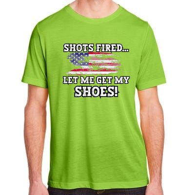 Shots Fired Let Me Get My Shoes Adult ChromaSoft Performance T-Shirt