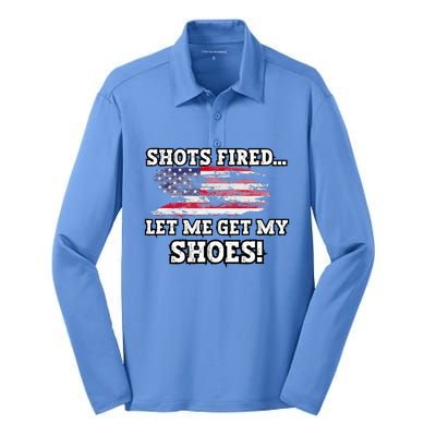 Shots Fired Let Me Get My Shoes Silk Touch Performance Long Sleeve Polo