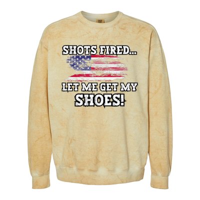 Shots Fired Let Me Get My Shoes Colorblast Crewneck Sweatshirt