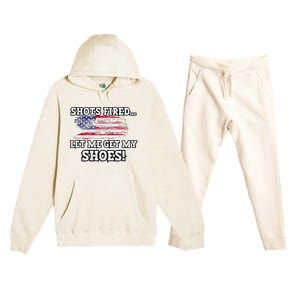 Shots Fired Let Me Get My Shoes Premium Hooded Sweatsuit Set