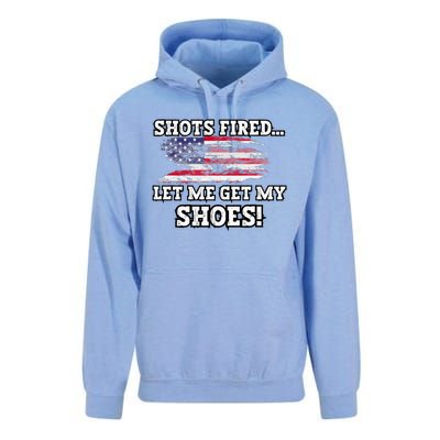 Shots Fired Let Me Get My Shoes Unisex Surf Hoodie