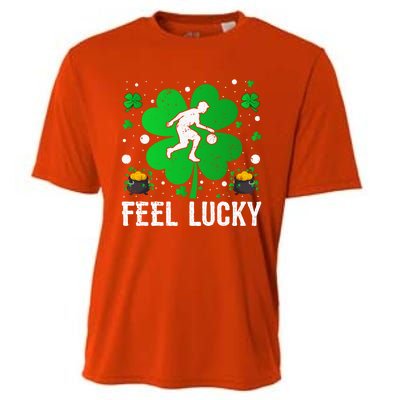 Shamrock Feel Lucky Basketball Player St Patrick's Day Gift Cooling Performance Crew T-Shirt