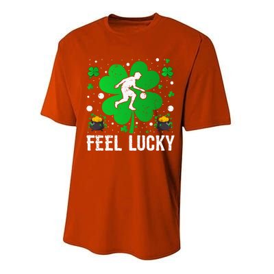 Shamrock Feel Lucky Basketball Player St Patrick's Day Gift Performance Sprint T-Shirt