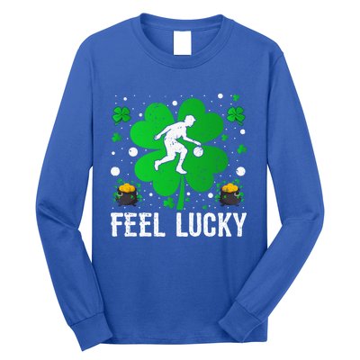 Shamrock Feel Lucky Basketball Player St Patrick's Day Gift Long Sleeve Shirt