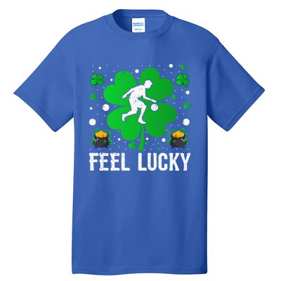 Shamrock Feel Lucky Basketball Player St Patrick's Day Gift Tall T-Shirt