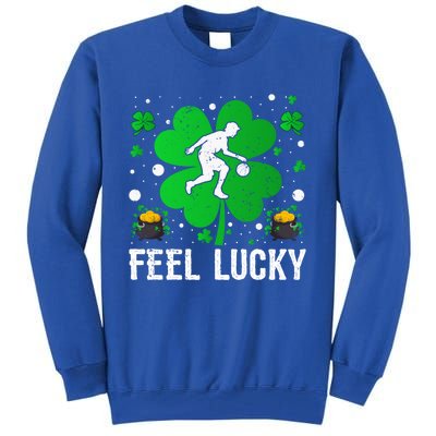 Shamrock Feel Lucky Basketball Player St Patrick's Day Gift Tall Sweatshirt