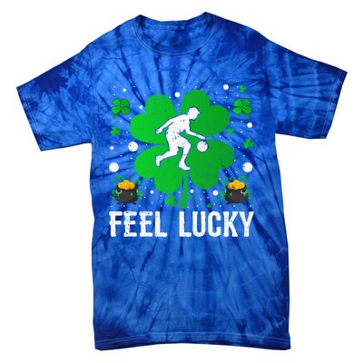 Shamrock Feel Lucky Basketball Player St Patrick's Day Gift Tie-Dye T-Shirt