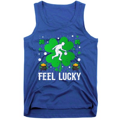 Shamrock Feel Lucky Basketball Player St Patrick's Day Gift Tank Top