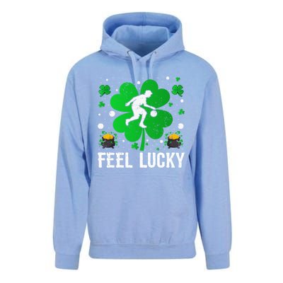 Shamrock Feel Lucky Basketball Player St Patrick's Day Gift Unisex Surf Hoodie