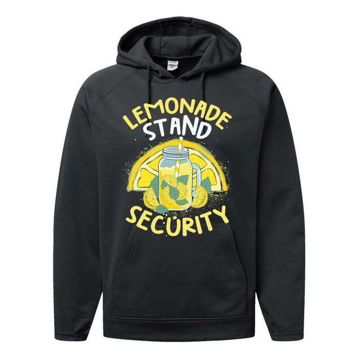 Summer Fun Lemonade Stand Security Boss Lemonade Crew Performance Fleece Hoodie