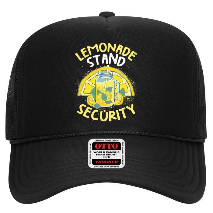 Summer Fun Lemonade Stand Security Boss Lemonade Crew High Crown Mesh Back Trucker Hat