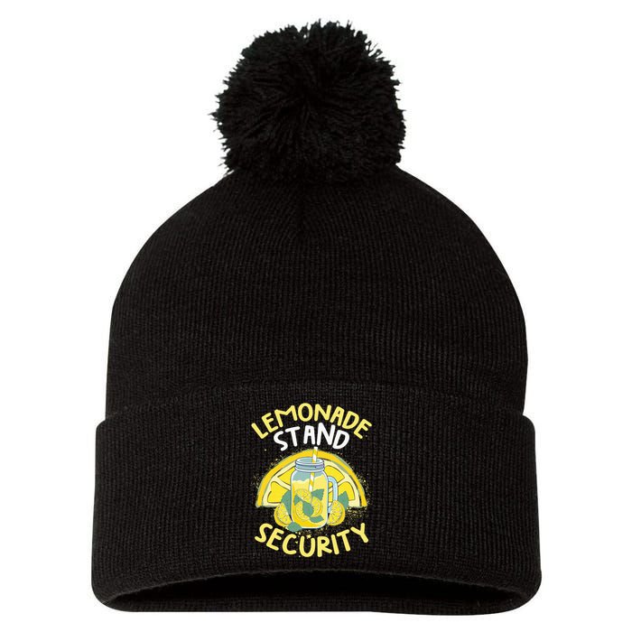 Summer Fun Lemonade Stand Security Boss Lemonade Crew Pom Pom 12in Knit Beanie